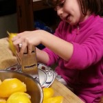 6-year old grating lemons