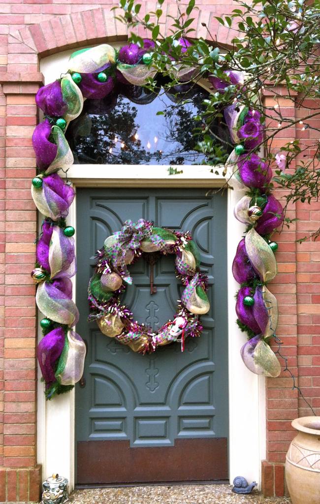 Do-It-Yourself Mardi Gras Door Decor