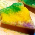 Slice of soap that looks like a slice of king cake
