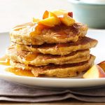 Stack of Peach Pancakes photo courtesy of bhg.com