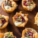 Cranberry brie bites appetiser