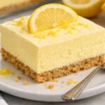 Yellow Lemon filling on graham cracker crust