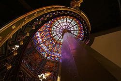 Stained glass dome in the Old Louisiana State Capitol